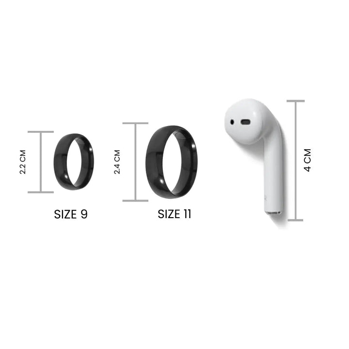 Curved Black Nugget Ring