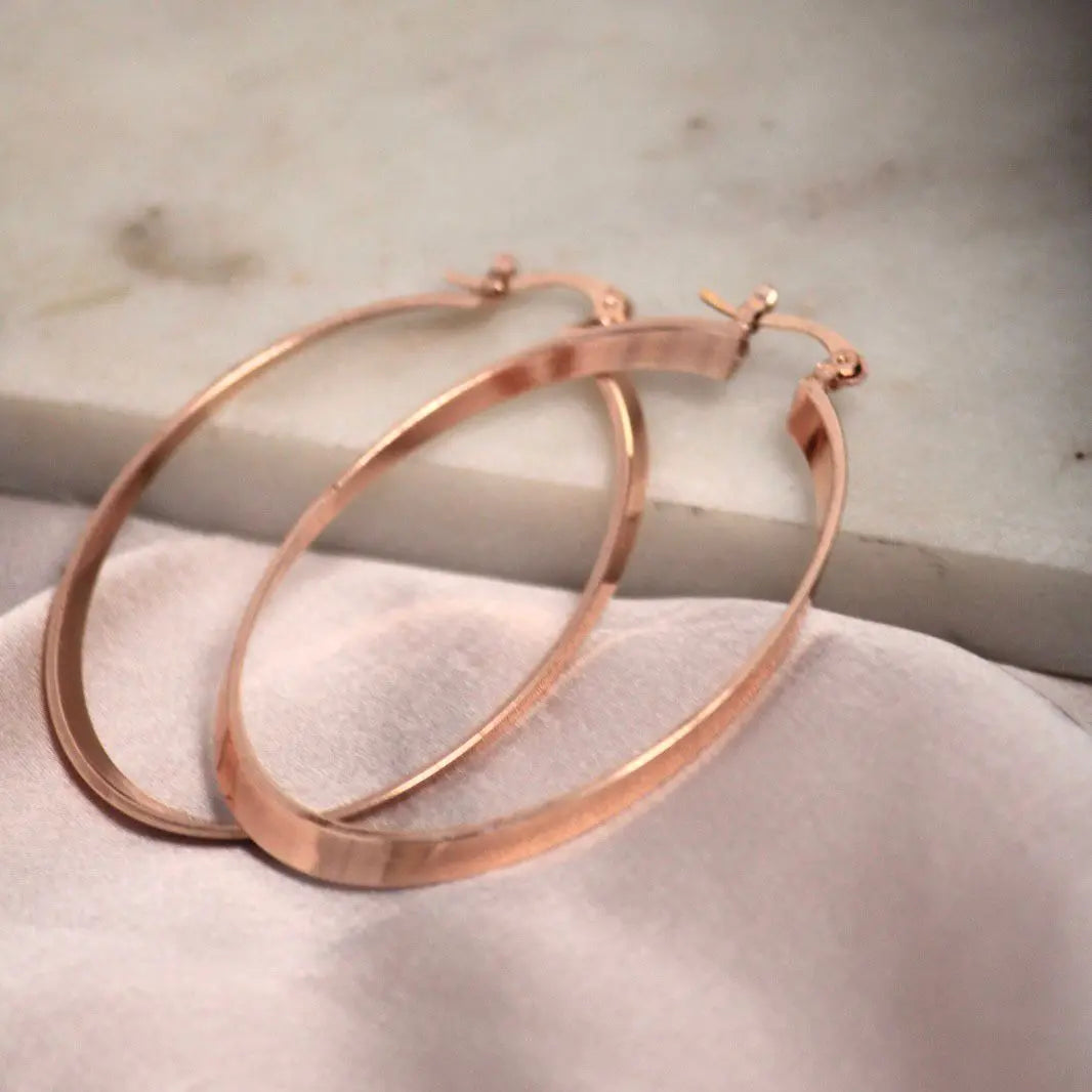 Curved Chic Hoops - Salty Accessories