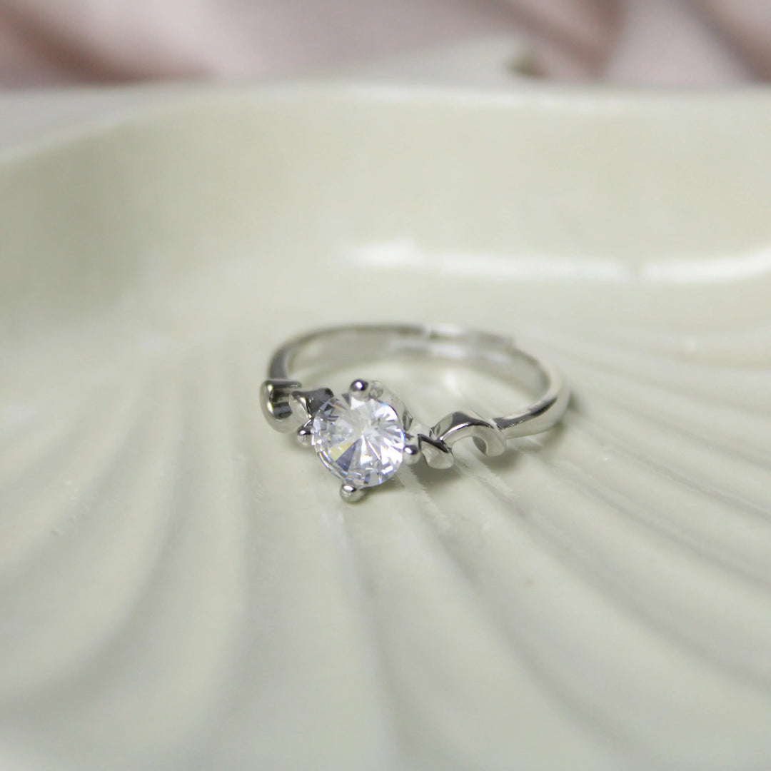 Curved Wave Silver Ring