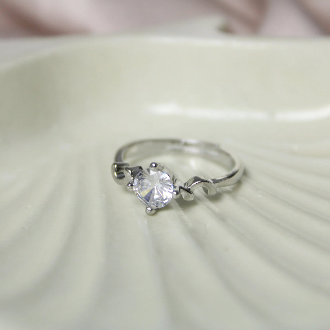 Curved Wave Silver Ring - Salty Accessories