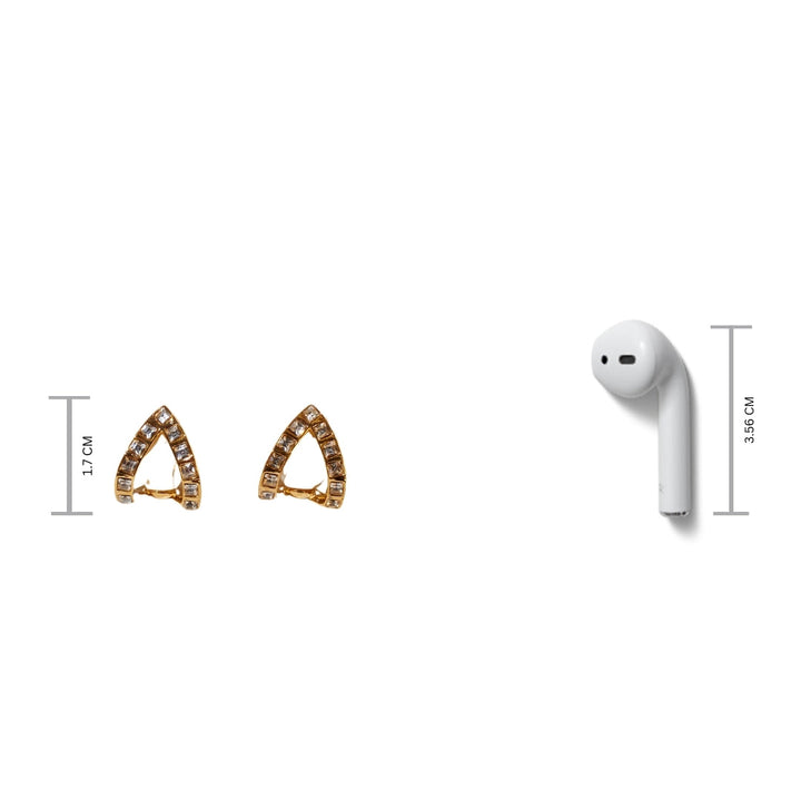 Curved Diamond Earrings