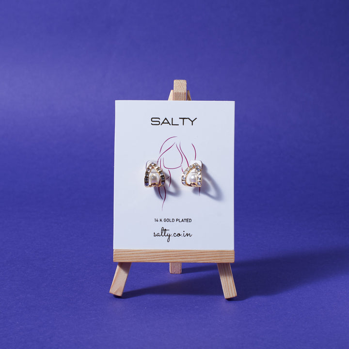 Curved Diamond Earrings