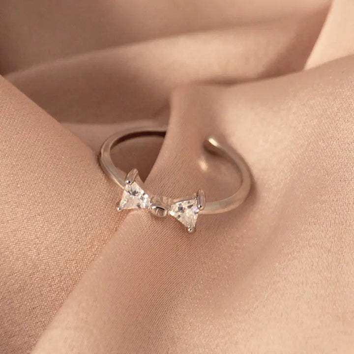 Cute Bow Silver Band - Salty Accessories