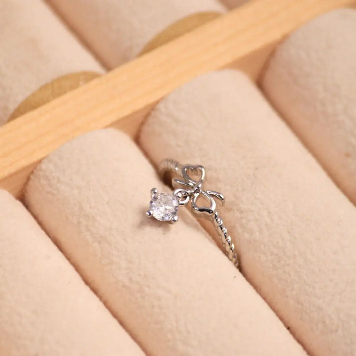 Cute Bow Tassel Ring