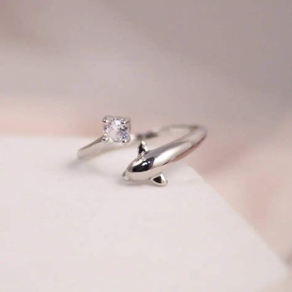 Cute Dolphine Silver Band