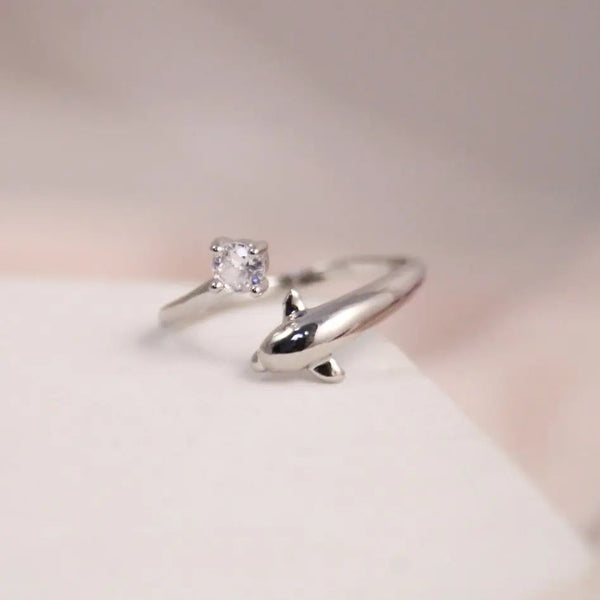Cute Dolphine Silver Band