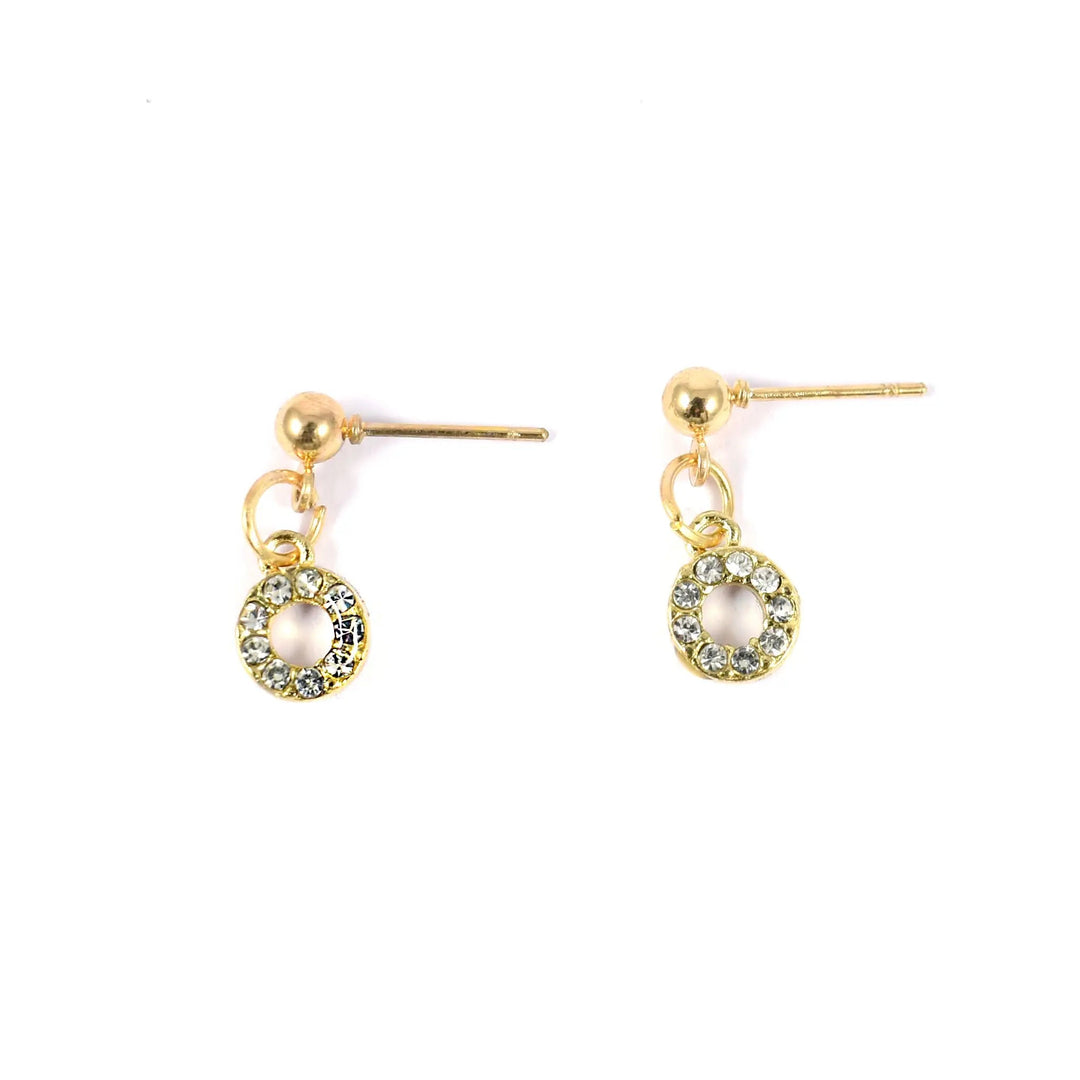 Cute Small Round Zirconia Studded Stud Earrings - Salty Accessories
