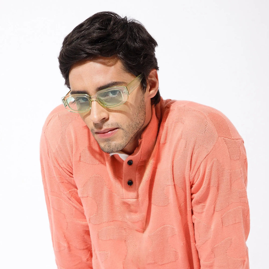 Cyberleaf Transparent Green Statement Shades | Salty