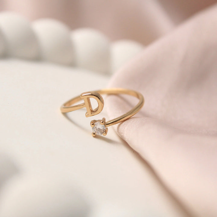 D Diamond Ring - Salty Accessories