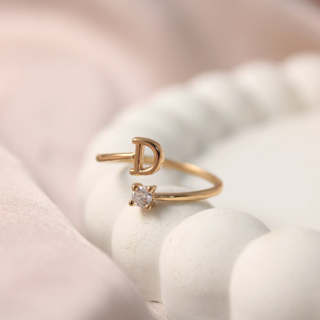 D Diamond Ring - Salty Accessories