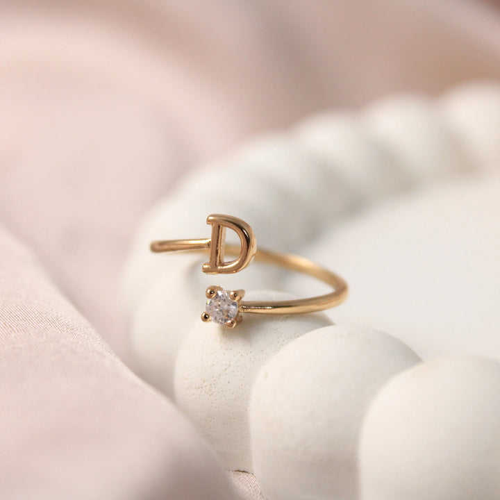 D Diamond Ring - Salty Accessories