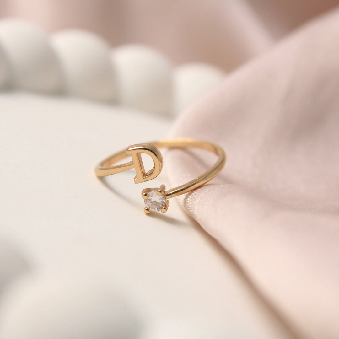D Diamond Ring - Salty Accessories