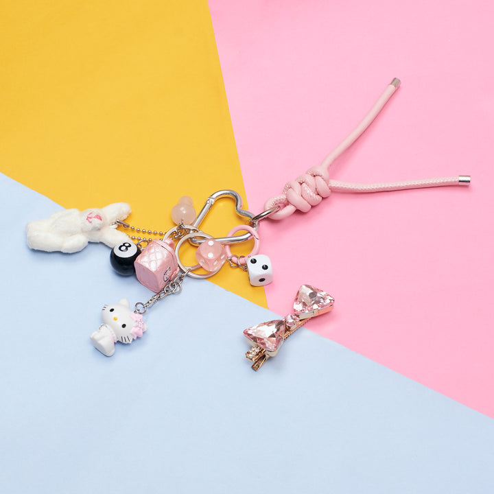 Chic in Pink Bag Charm and Hair Pin Combo