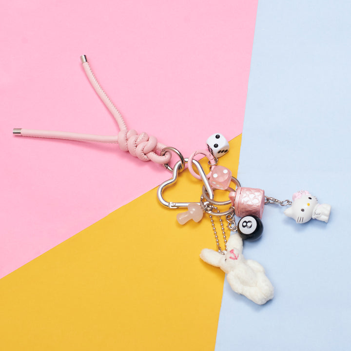 Chic in Pink Bag Charm and Hair Pin Combo