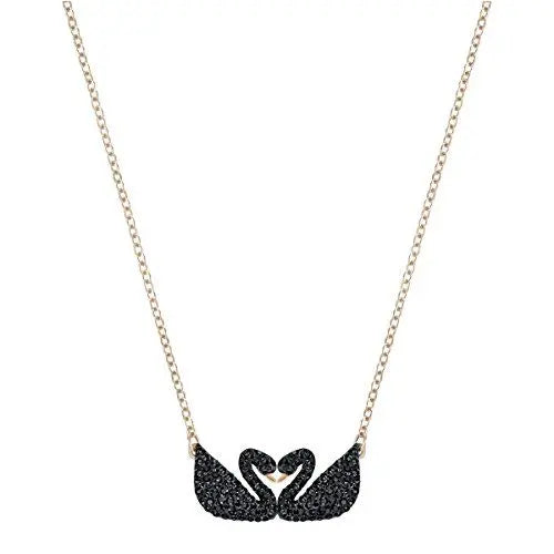 Double Swan Charm Necklace- Stainless Steel - Salty Accessories