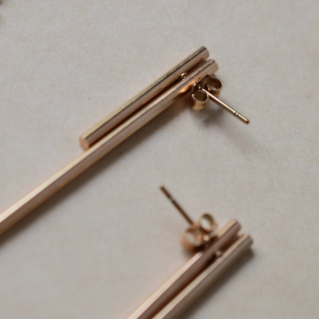 2-in-1 Creative Double Line Earrings - Salty Accessories