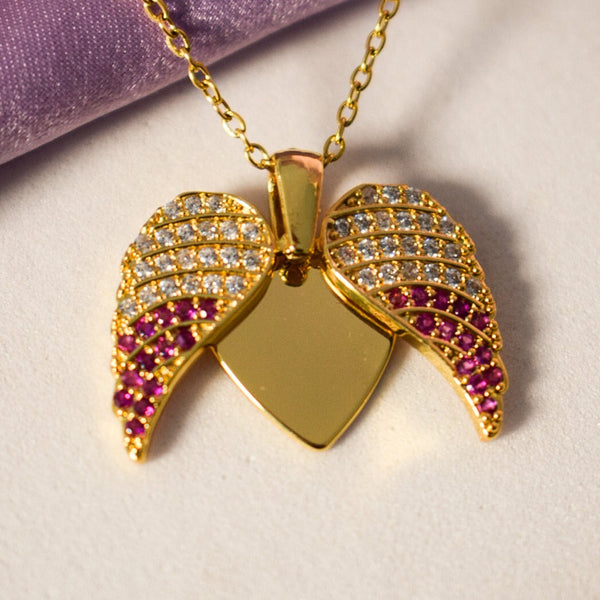 Rosy Heart Diamond Gleam Necklace