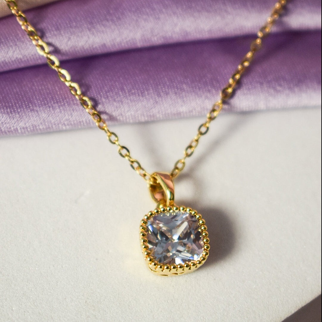 Dainty Golden Diamond Elegance Pendant