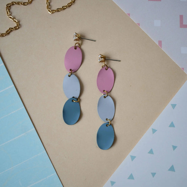 Long Drop Pastel Minimalist Earrings