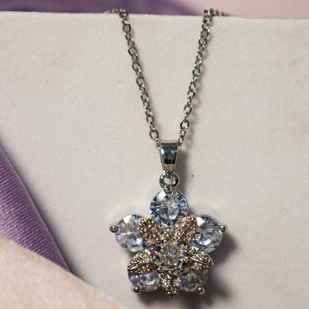 Blossom Waltz Silver Necklace - Salty Accessories