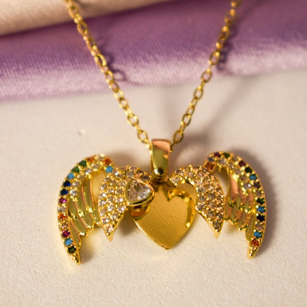 Gilded Winged Splendor Necklace