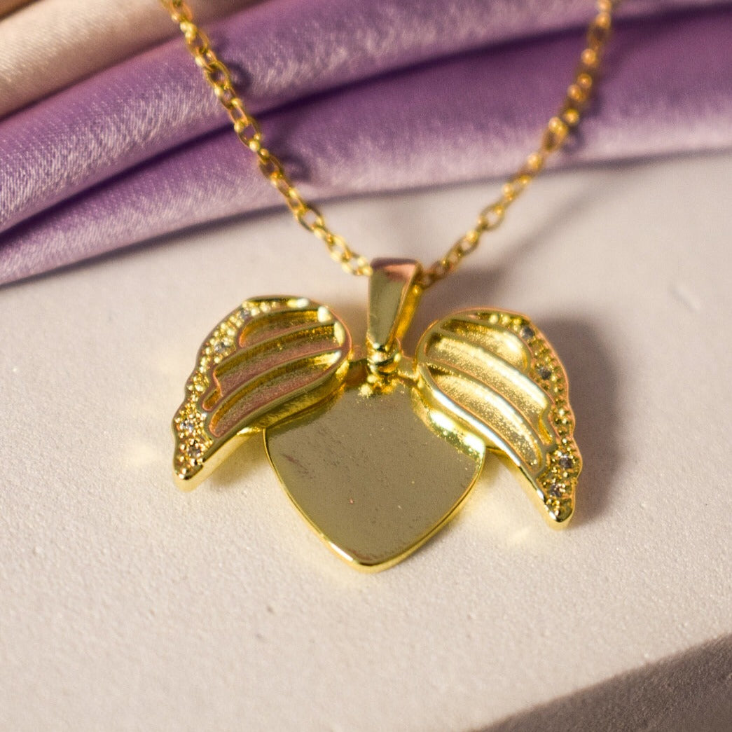 Golden Heart Gem Cascade Necklace - Salty Accessories