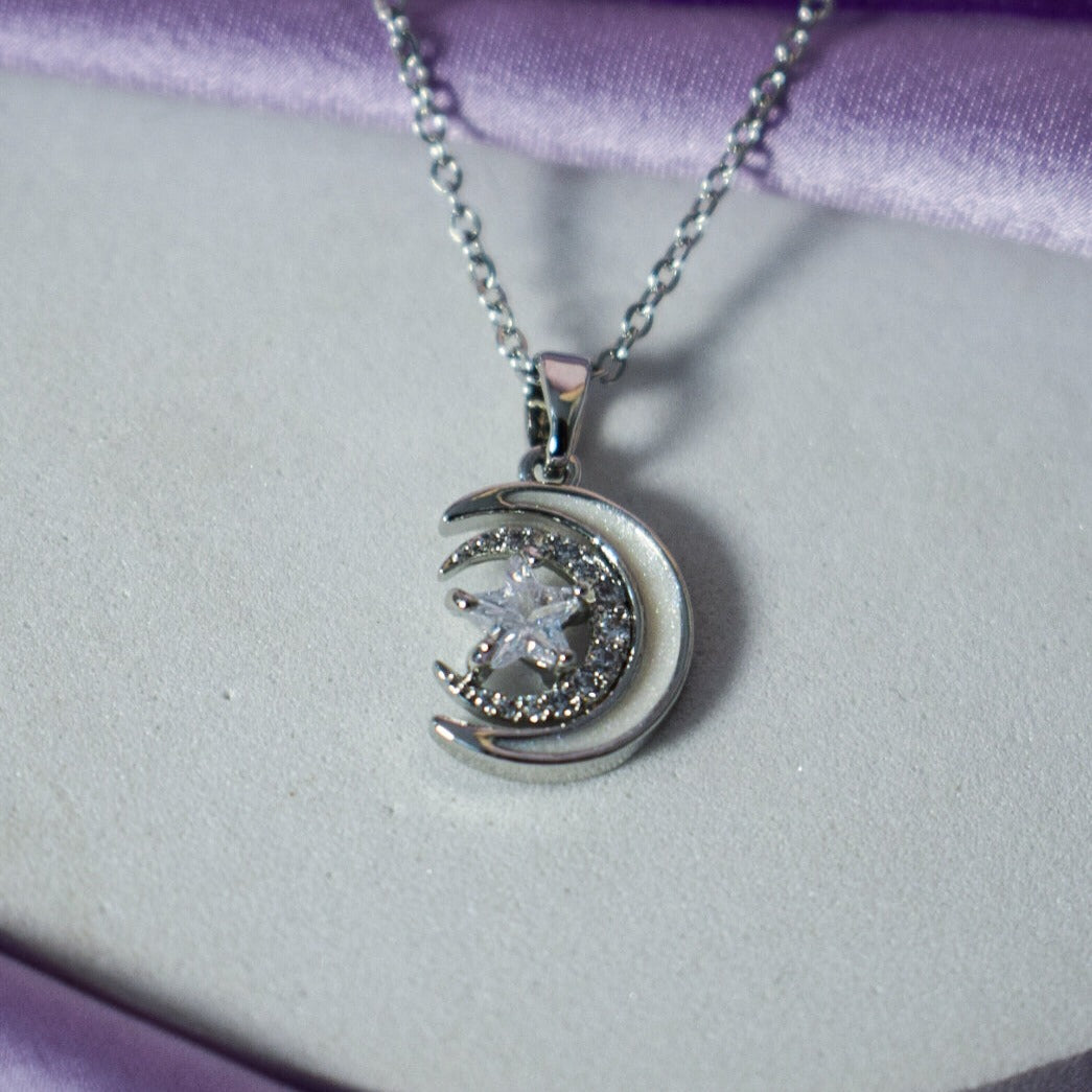 Moon Child Silver Necklace - Salty Accessories