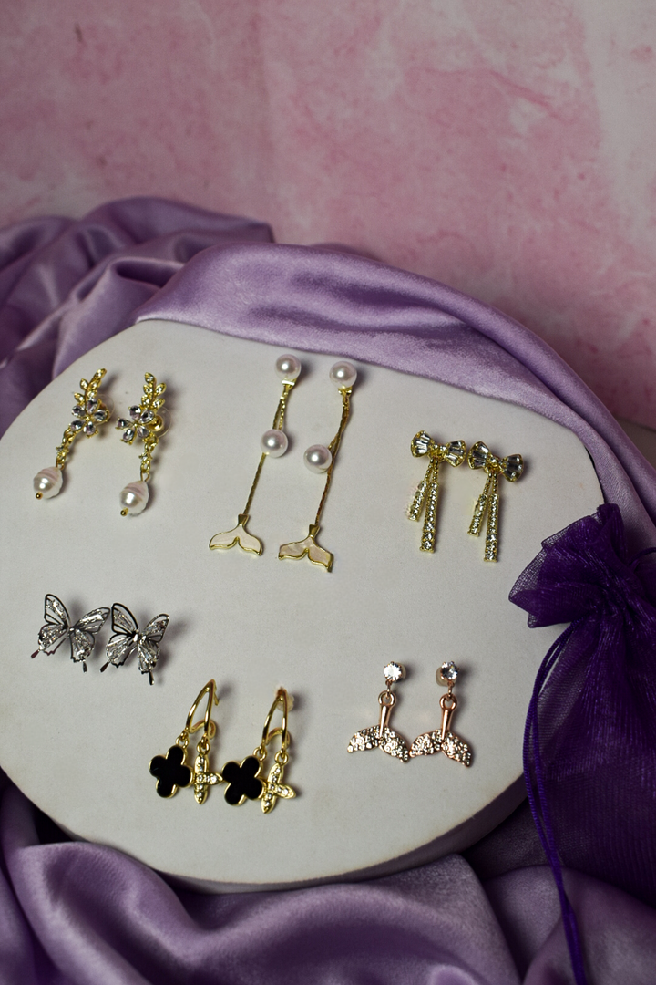 Combo of 6 Super Beautiful Earring Collection