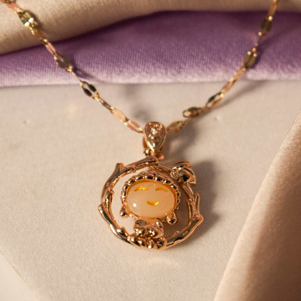 Gemfire Luster Rose Gold Necklace - Salty Accessories