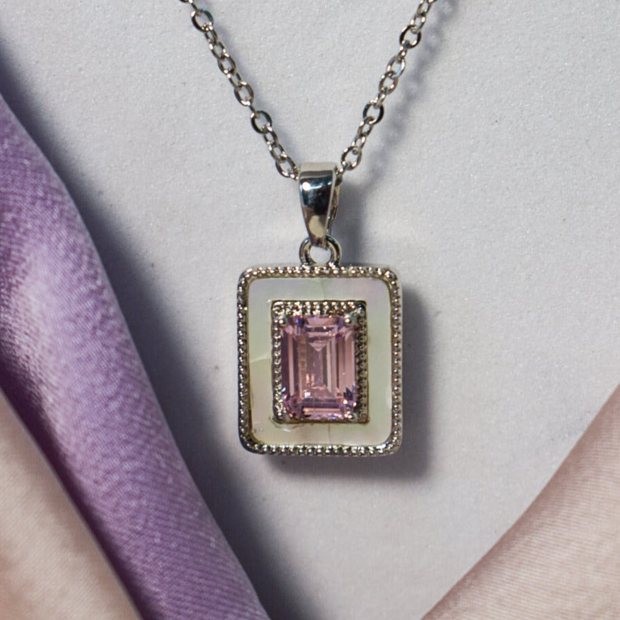 Sublime Pink silver Sophistication Necklace - Salty Accessories