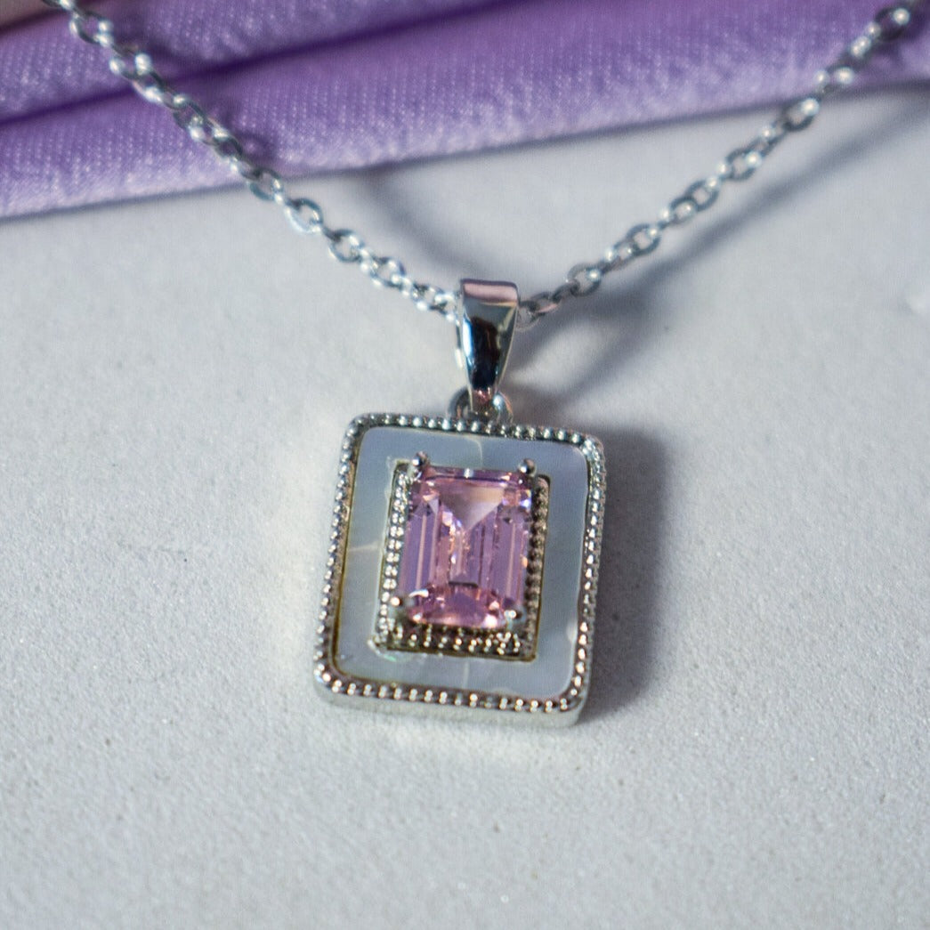 Sublime Pink silver Sophistication Necklace - Salty Accessories