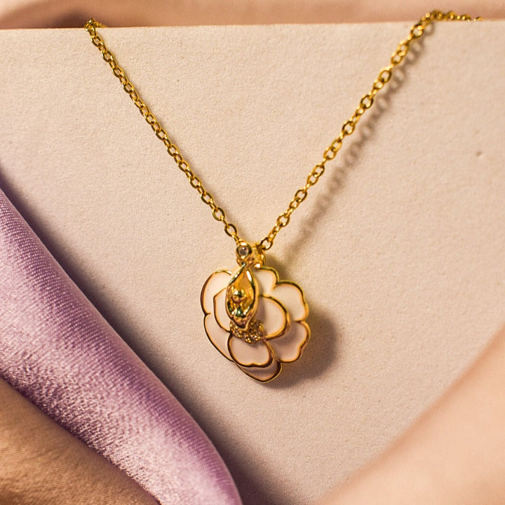Blooming Petal Pendant - Gold - Salty Accessories