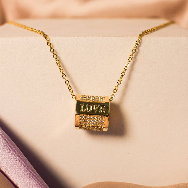 Golden Zircon Elegance Necklace