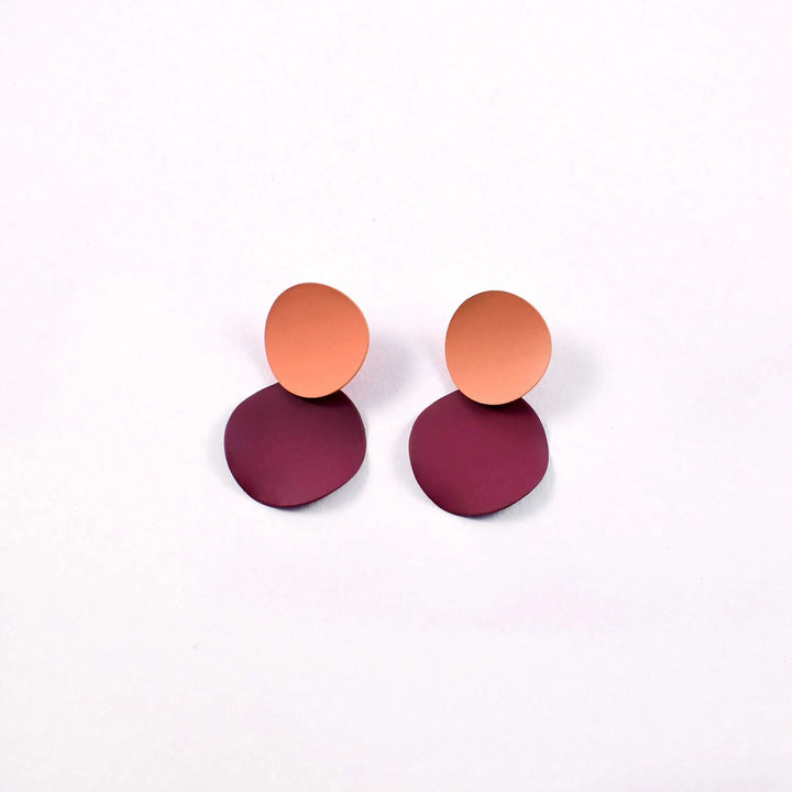 Tortoiseshell Round Geometric Drop Earrings - Salty Accessories