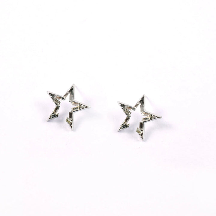 Crystal Open Star Stud Earrings - Salty Accessories