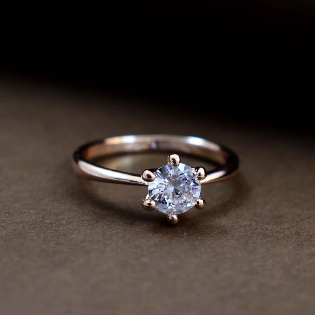 Radiant gem rose-gold ring - Salty Accessories