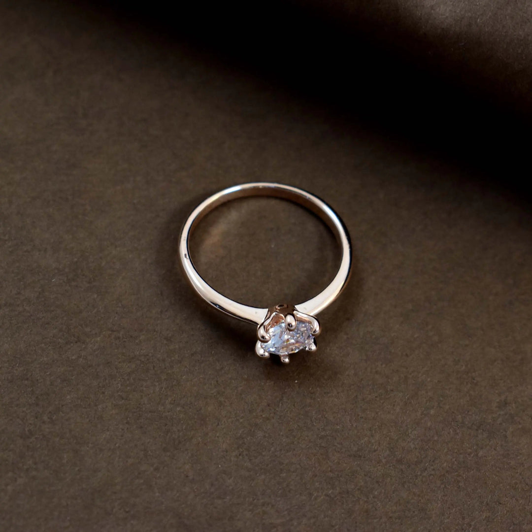 Radiant gem rose-gold ring - Salty Accessories