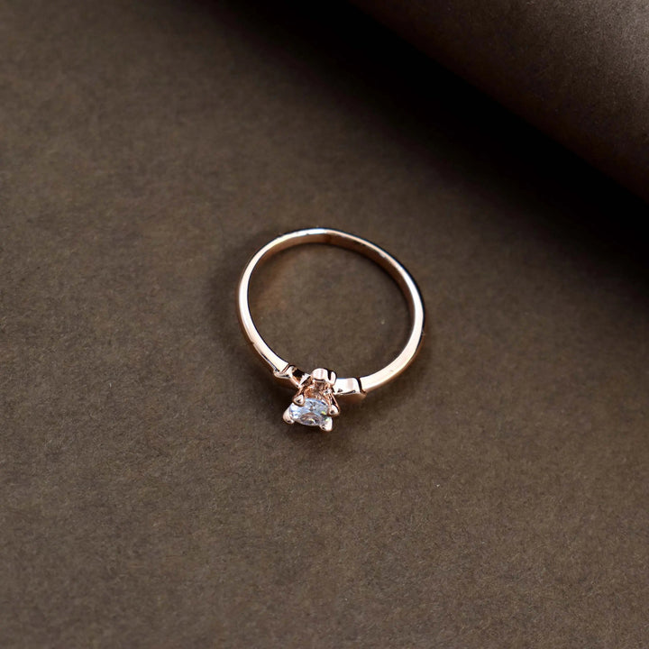 Moana crystal rose-gold ring - Salty Accessories