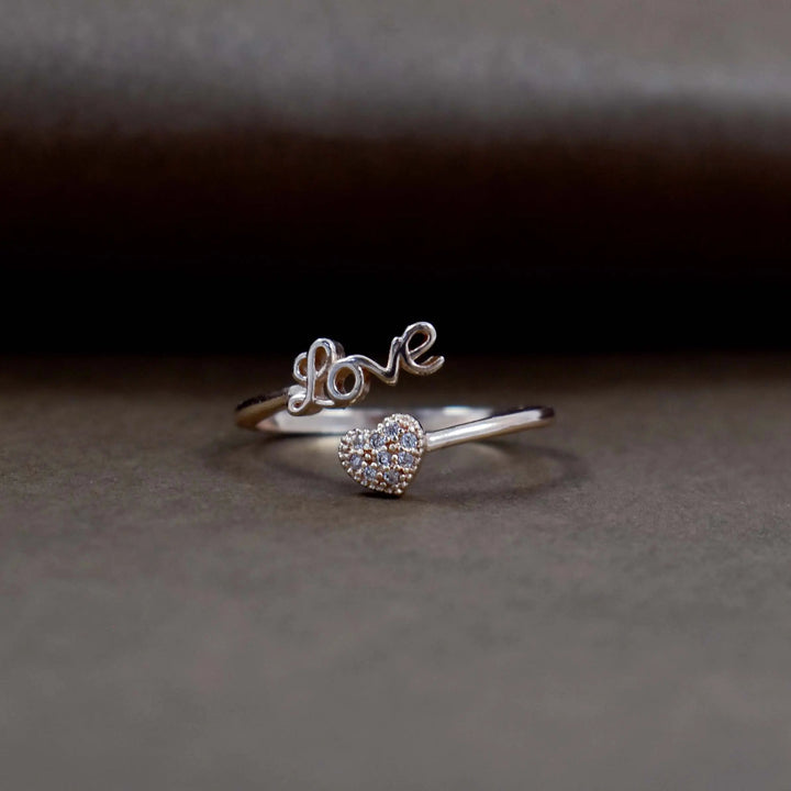 Case 143 love rose-gold ring - Salty Accessories