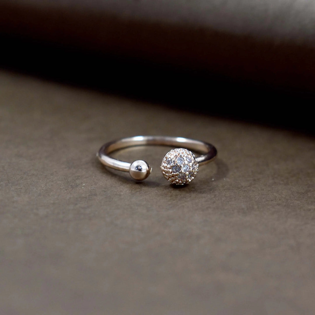 Bubble crystal rose-gold ring - Salty Accessories