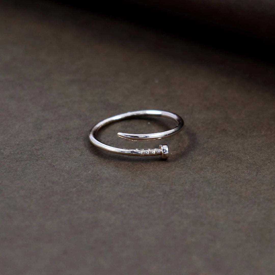 Nailed it rose-gold ring - Salty Accessories