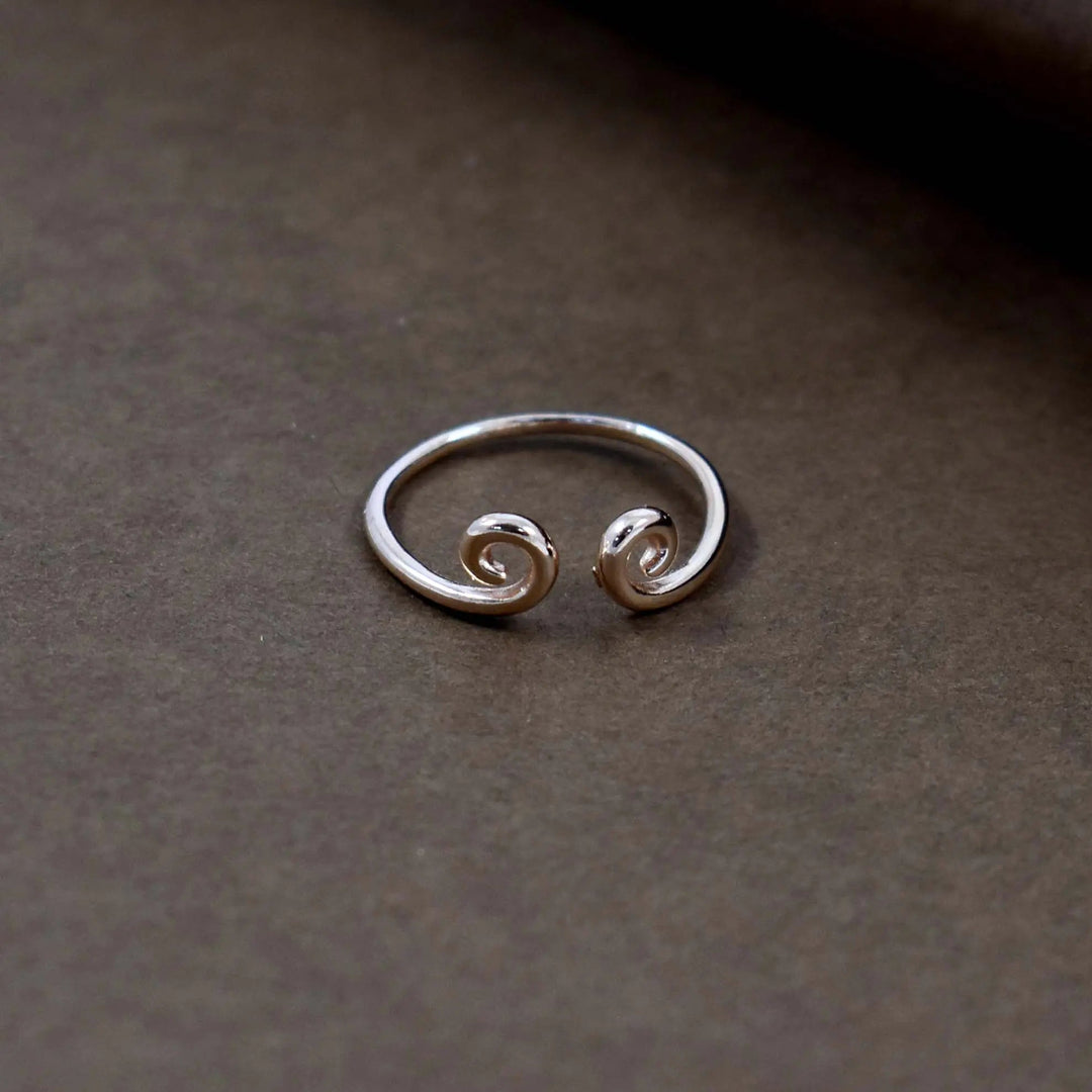 Twirl rose-gold ring - Salty Accessories