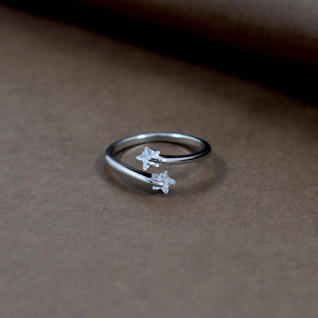 Sparkle promise silver ring - Salty Accessories