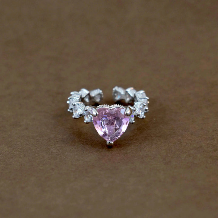 Pink heart cocktail ring - Salty Accessories
