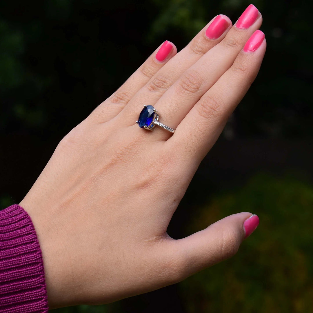 Blue Sapphire Gemstone Ring - Salty Accessories