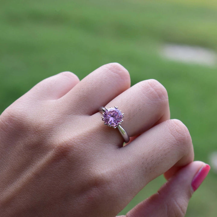 Amber Pink Promise Ring - Salty Accessories