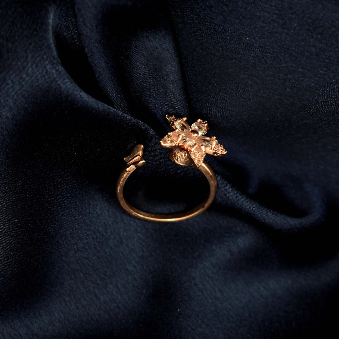 Daffodil Spinner Ring - Rose Gold - Salty Accessories