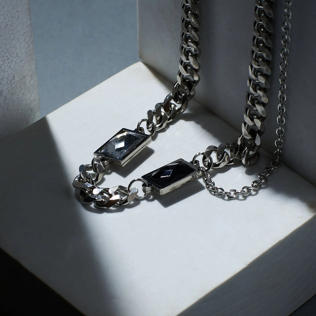 Dainty Black Stone Chain - Salty Accessories
