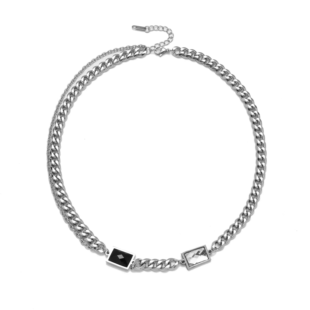 Dainty Black Stone Chain - Salty Accessories