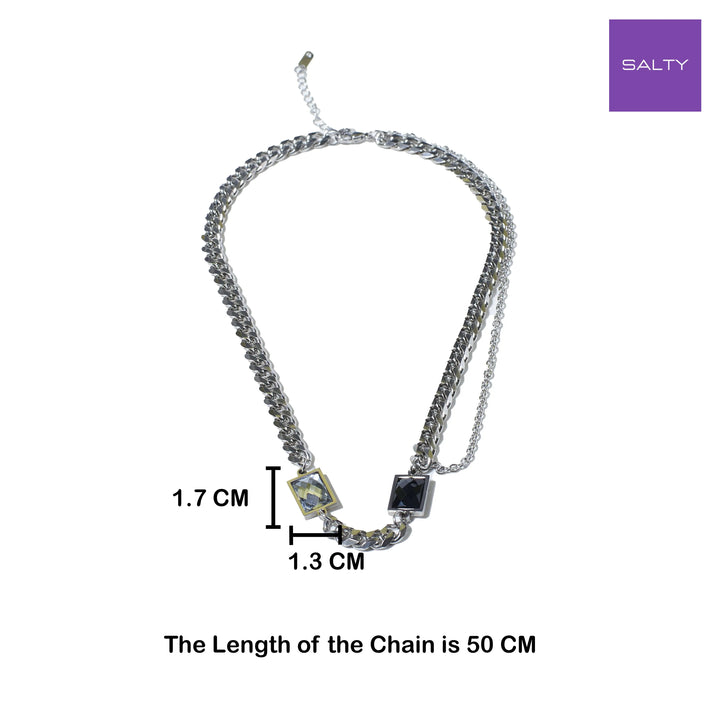 Dainty Black Stone Chain - Salty Accessories